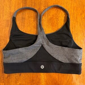 lululemon athletica Charcoal and Black Sports Bra